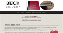 Desktop Screenshot of beckbindery.ca